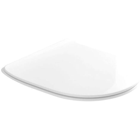 Sedile copriwater slim flo in resina con soft close 52 x 36 cm bianco (1/5)