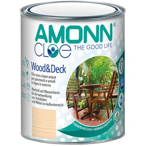 Cloe wooddeck olio-cera per pavimenti/arredi in legno t90 ambra 0.75 lt
