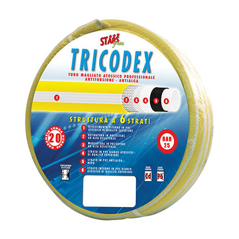 TUBO IRRIGAZIONE MAGLIATO TRICODEX STARS - MM 12 1/2 MT 15 - 1 pezzo