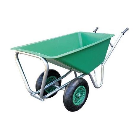 Carriola big-two prof hand tel. galvanizzato vasca ppl lt 130 ruota mm 390x90