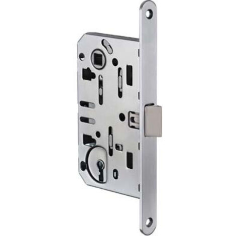 SERRATURA LEGNO INFILARE B-BITTER T60 BONAITI - I.MM 90 F.MM 18 E.MM 50 B.TONDO CROMO OPACO - 1 pezzo (1/2)