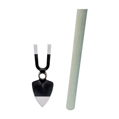 Zappa cuore bidente occhio t 229 + manico orsatti acciaio forgiato/faggio gr 550 mm 110x300 h.cm 130