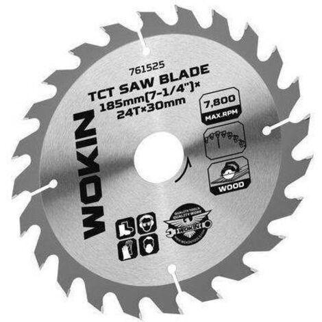 Lama circolare x legno 761525 wokin mm 185x30 denti 24