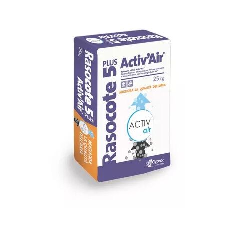 Rasocote 5 plus activ air light rasante bianco a base gesso e calce 25kg
