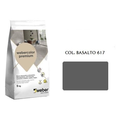 Weber color premium stucco col. basalto 607 kg.5