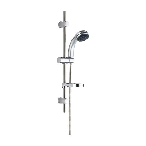 Saliscendi doccetta 5 getti ibisco effe abs cromato tubo mm 25 + flex cm 150 + d.mm 82