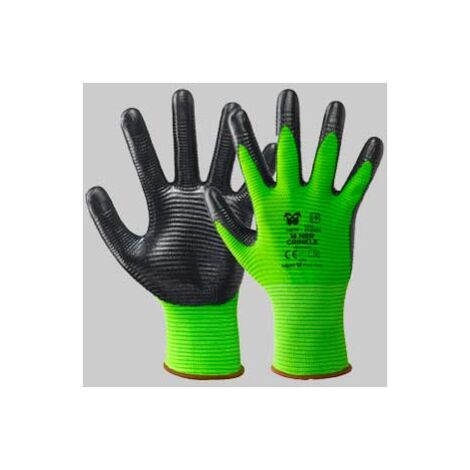 Guanto professionale nbr crinkle neri tg. 10 conf. da 12 pa