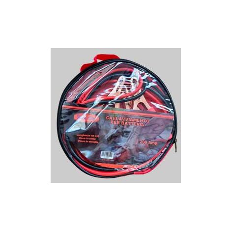 Topex Cavi Per Batteria Di Soccorso - 400 Ampere, Lunghezza 2,5 Metri, Coppia Di Cavetti