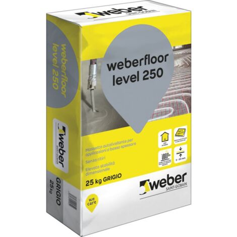 Weberfloor level 250 massetto fluido sacco kg 25