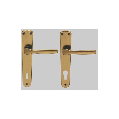 Maniglia ginevra con placca foro patent - colore bronzo