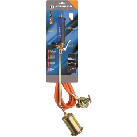 Cannello da riscaldo c/leva in kit kemper 63 cm - bruciatore diametro 45 mm - tubo 10 mt