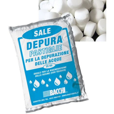 Pastiglie sale trattamento depurazione acqua bacchi salgemma 25 kg