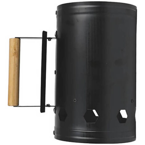 CIMINIERA ACCENDI CARBONELLA DOMUS - ACCIAIO VERNICIATO/LEGNO CM 16 H.CM 27,3 - 1 pezzo