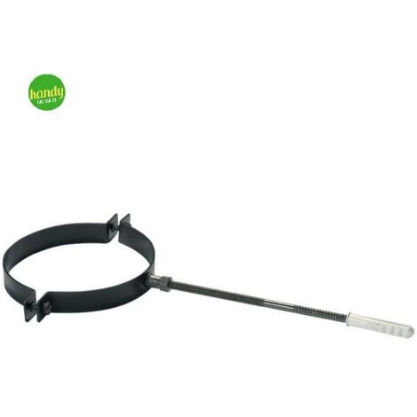 Collare reggitubo pellet nero opaco save cm 12 + tassello (1/3)
