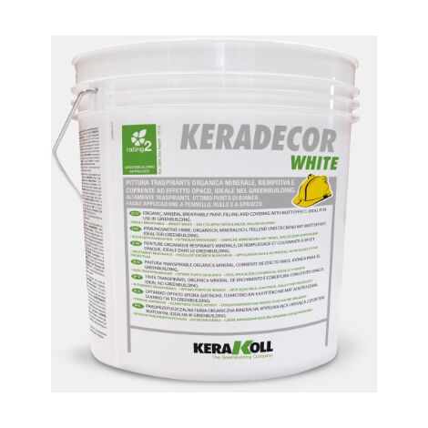 Keradecor white 14 lt pittura traspirante di colore bianco