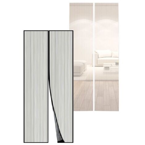 Zanzariera porta magnetica effe poliestere grigio pannelli 2 cm 120 h.cm 250