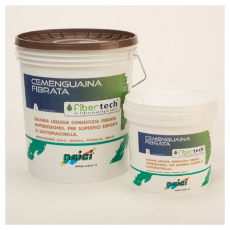 Cemenguaina guaina liquida fibrata impermeabilizzante (a+b) grigio scuro 20kg