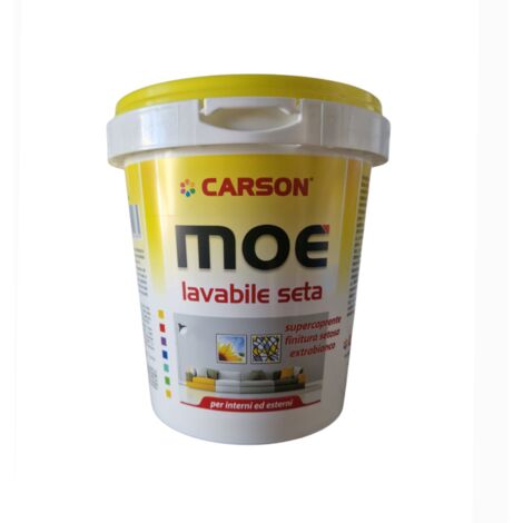MoÉ idropittura lavabile bianco opaco lt. 0,75 – effetto seta supercoprente
