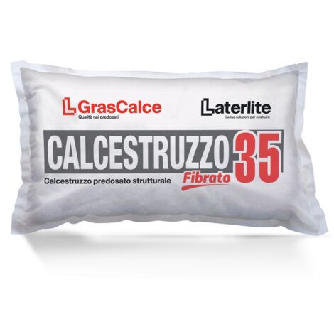 Calcestruzzo 35 predosato fibrato laterlite 25 kg