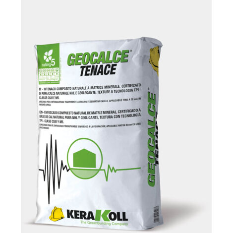 Intonaco tecnico composto da pura calce naturale nhl geocalce tenace 25 kg