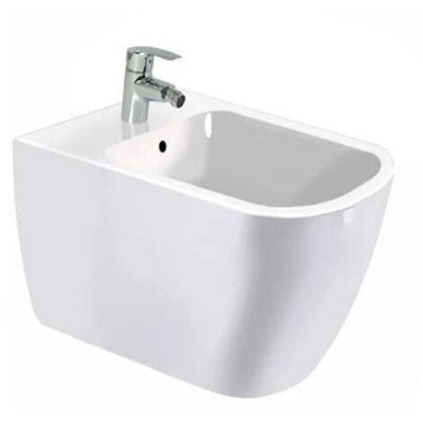 Duravit HAPPY D.2 bidet a pavimento monoforo, a filo parete, con troppopieno, colore bianco 2267100000