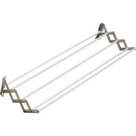 Stendibiancheria da parete a pantografo 120x28 cm - 6 mt di stenditura