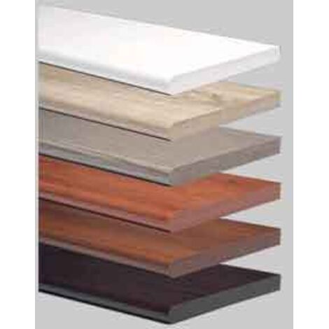 Mensola rettangolare stondata amica 80x20 cm - spess. 1,8 cm - col. rovere sbiancato