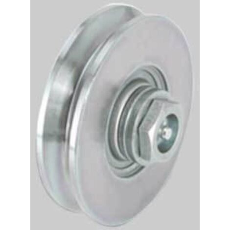 ruota con bullone per cancelli c/ingrassatore 140 mm