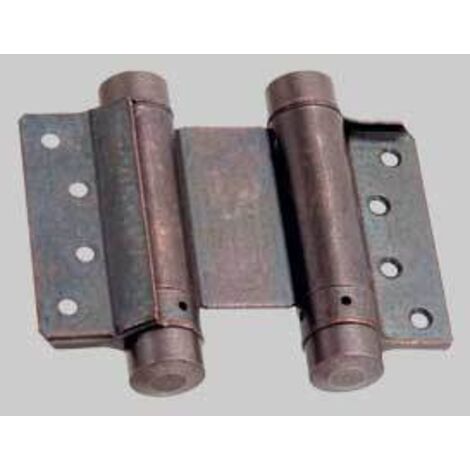 Cerniera a molla doppia azione 125 mm - nichelato - 2 pezzi