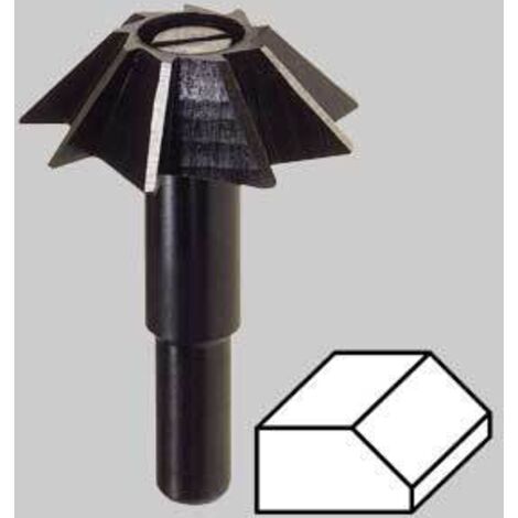 ENT 15660 Fresa per forme Carburo, Albero (S) 8 mm, diametro (D) 30,2 mm, NL1 10,5 mm, NL2 6,5 mm, SL 32 mm, forma A con cuscinetto a sfere