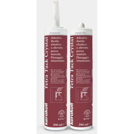 Silicone tetra tack crystal ml 290 adesivo ibrido elastico a elevata presa
