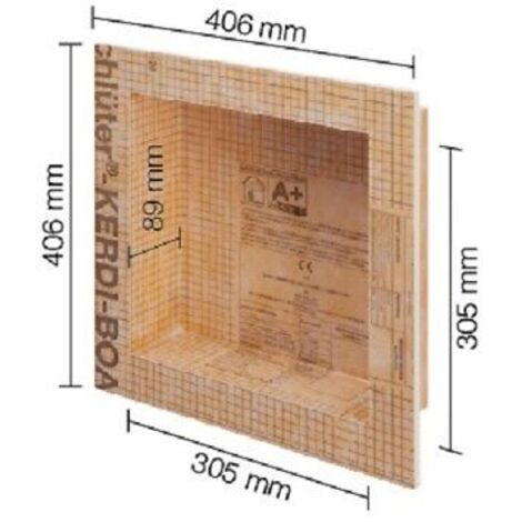 Nicchia per doccia prefabbricata rivestibile 30,5x30,5 kerdi board n tipo a