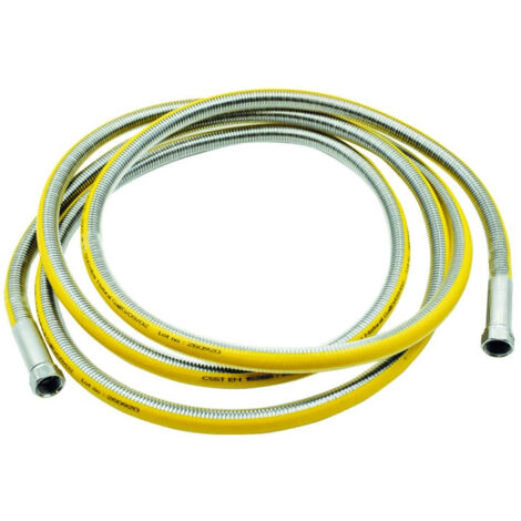 Tubo flessibile corrugato CSST con raccordi per gas 1/2"ff uni en15266