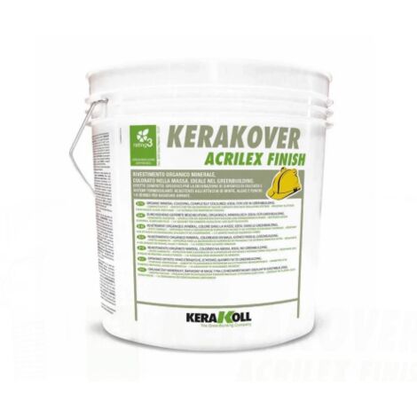 Kerakover acrilex finish 1.2 mm 25kg kerakoll - rivestimento decorativo bianco