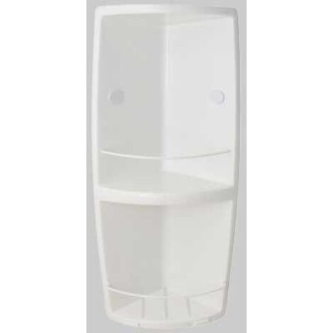Angoliera airone mini per doccia - bianco - 16.5x16.5x50 cm