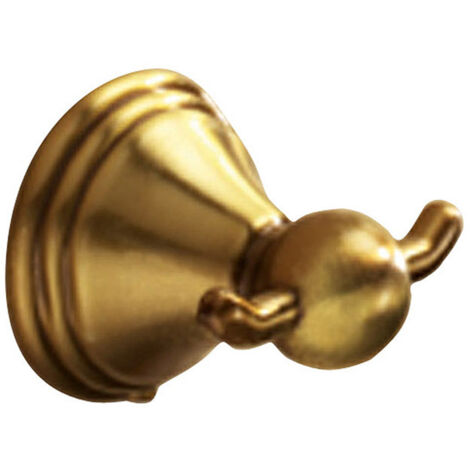 Appendiabiti doppio da muro in acciaio inox e Cromall 7526 Gedy serie ROMANCE Bronzo (1/4)