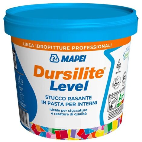 Dursilite level mapei stucco rasante in pasta per interni kg 18