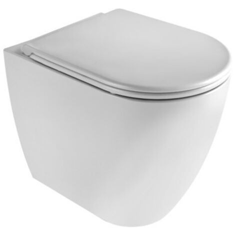 Vaso sospeso 36x52 cm in ceramica bianco lucido - Azzurra Ceramica Comoda - Senza copri wc