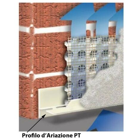 Profilo beta pt per membrana bugnata in hdpe mt 2