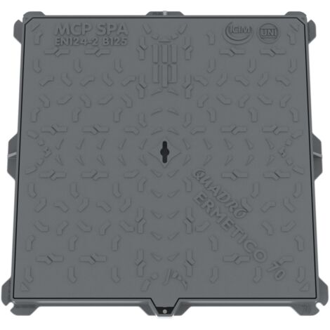 Chiusino ghisa leonardo ermetico b125 dim. esterne cm 70x70