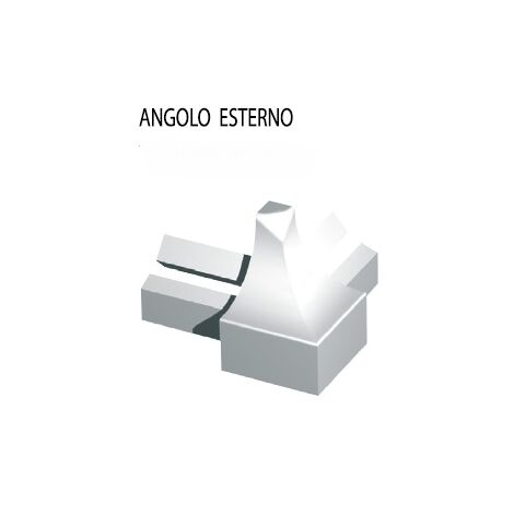 Raccordo angolo esterno pro sguscio rva  h  8 mm bianco