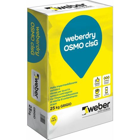 Weberdry osmo clsg malta impermeabilizzante grigio sacco kg 25