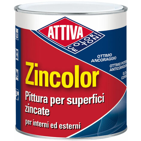 Pittura per superfici zincata zincolor marrone 313 ral 8017 lt.0,75