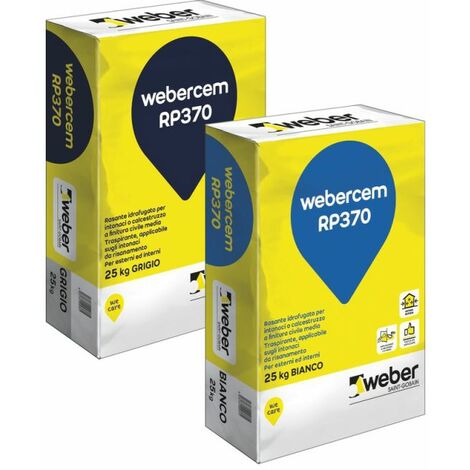 Webercem rp370 rasante cementizio bianco sacco kg 25