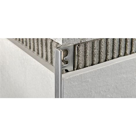 Profilo proterminal h 10 mm acciaio 304 satinato  barra da 2,7 ml