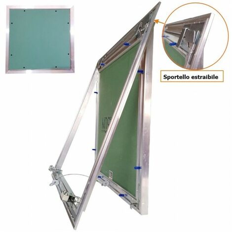 Botola d’ispezione 50x50 cm in alluminio con sistema di apertura push pull