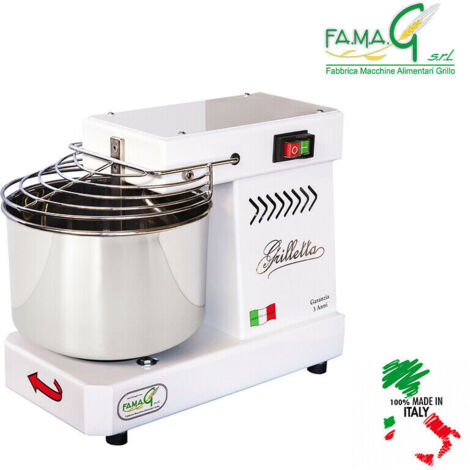 Impastatrice a Spirale Ribaltabile Vasca Estraibile 5Kg 350W Famag Grilletta IM 5S 10 Velocità