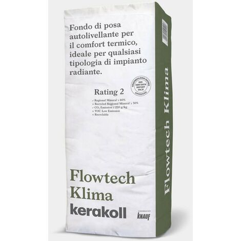 Fondo di posa autolivellante flowtech klima 25 kg kerakoll