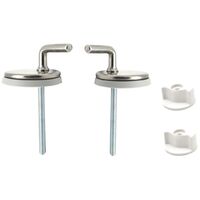 Coppia supporti per sedile wc in ottone cromato cromo