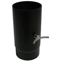 Tubo porcellanato h.250 c/valvola di regolazione scarico diam.130 nero opaco
